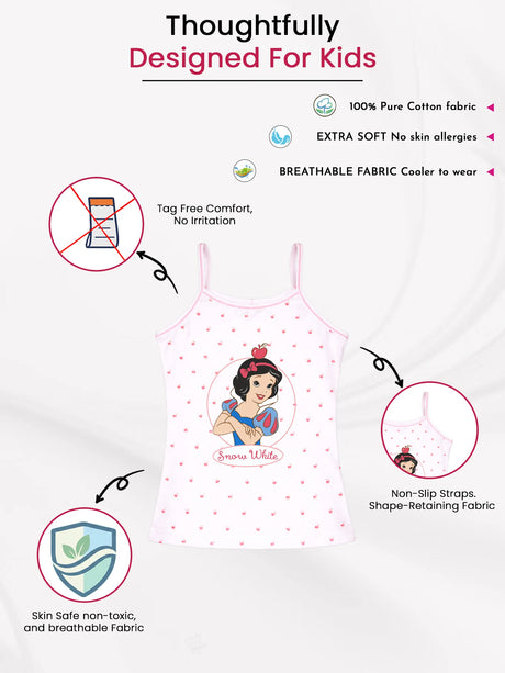 Girls Princess Vest Dori Neck Sleeveless Pack of 4