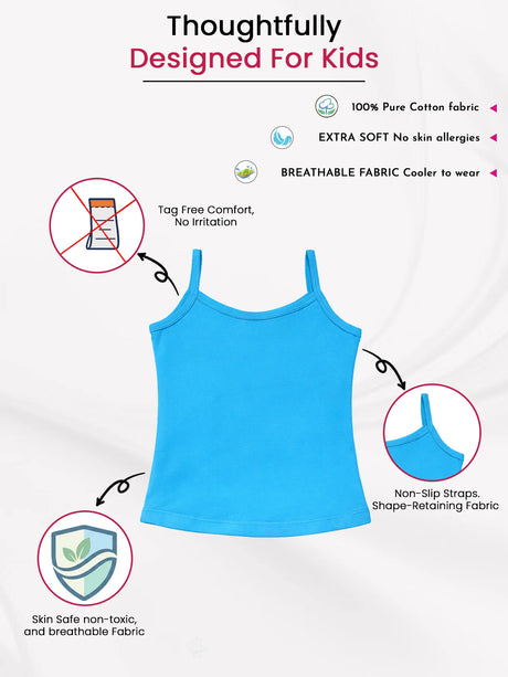 Girls Vest Sleeveless Pack of 3