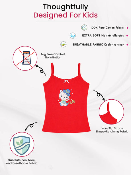 Girls Vest Sleeveless Pack of 3