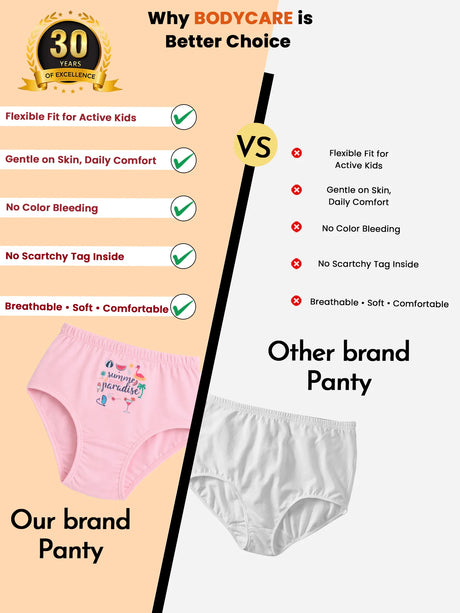 Girls Panty Inner Elastic Pack of 5