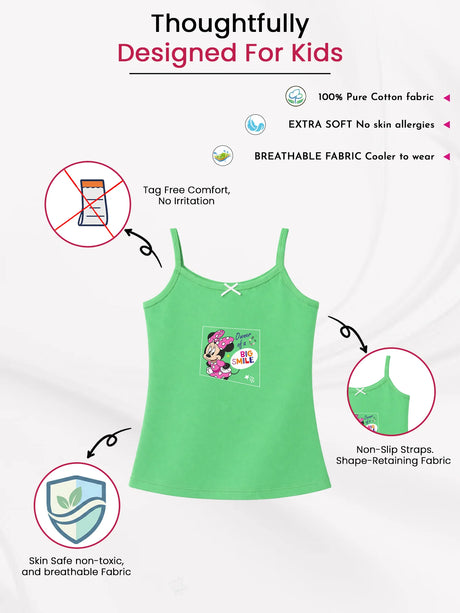 Girls Minnie & Friends Vest Sleeveless Pack of 3