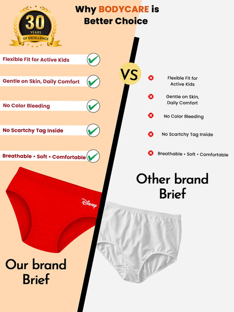 Baby Boys Mickey & Friends Brief Inner Elastic Pack of 6