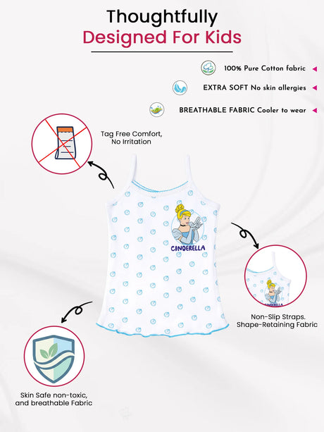 Girls Vest Sleeveless Pack of 4