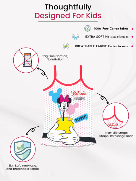 Girls Minnie & Friends Vest Dori Neck Sleeveless Pack of 3