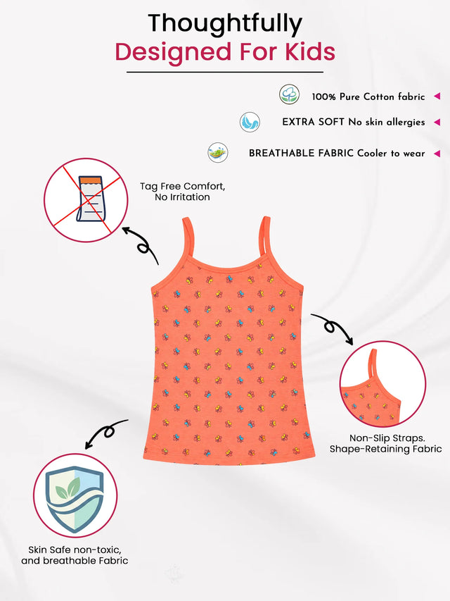 Girls 100% Cotton Vest Round Neck Dori Neck Pack of 2 - Bodycare