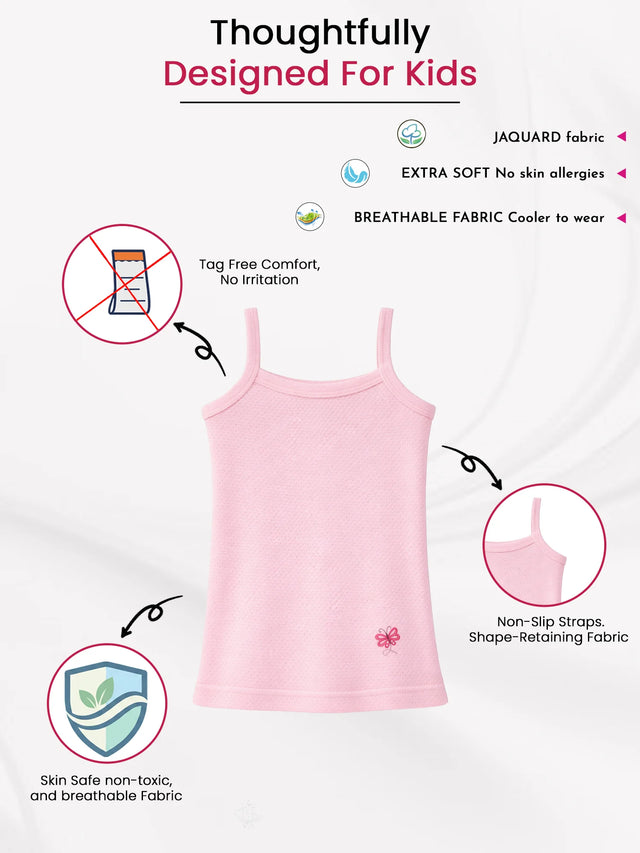 Girls Vest Dori Neck Pack of 3 - Bodycare