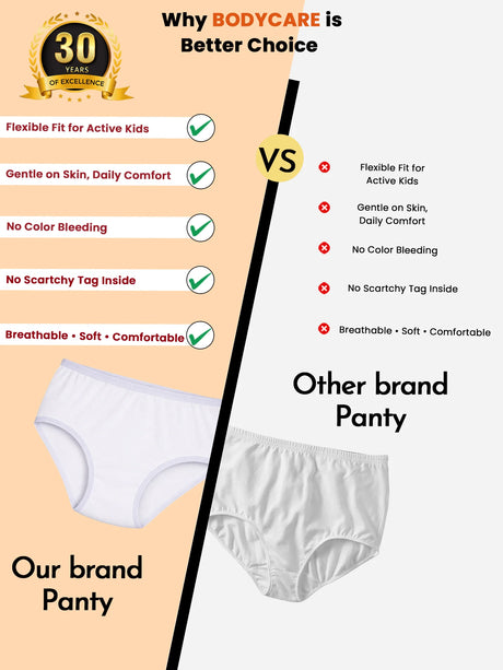 Girls Panty Top Elastic Pack of 6