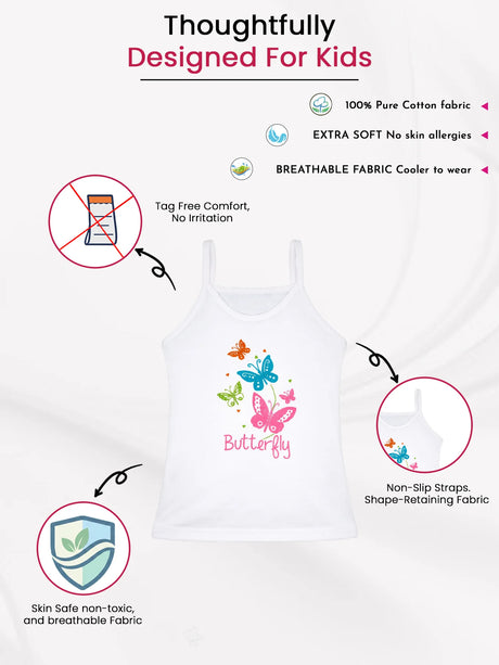 Girls Vest Dori Neck Sleeveless Pack of 6