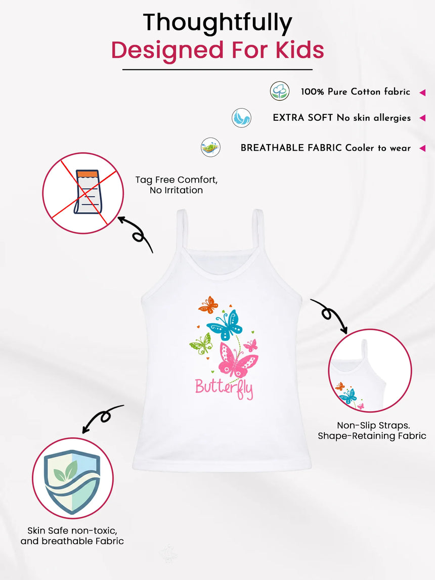 Girls Vest Dori Neck Sleeveless Pack of 6 - Bodycare