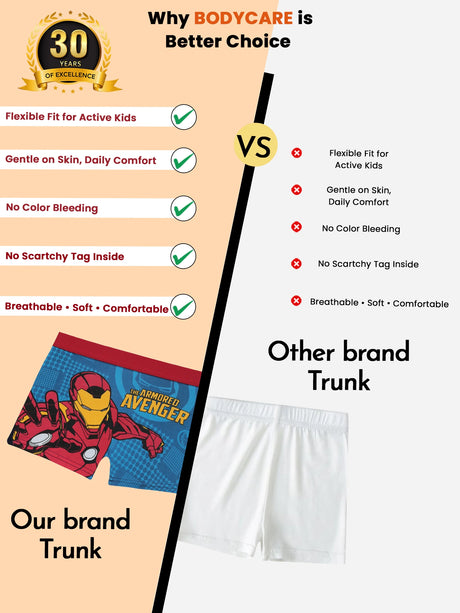 Boys Avengers Trunk Top Elastic Pack of 2 - Bodycare