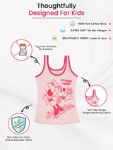 Girls Cotton Rib Vest Round Neck Sleeveless Pack of 6 - Bodycare