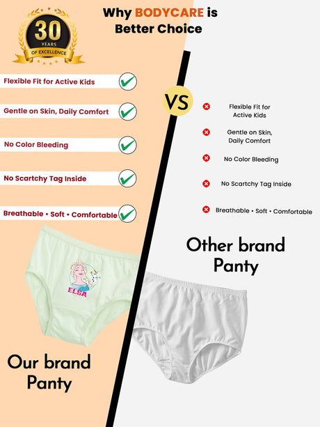 Baby Girls Frozen Panty Top Elastic Pack of 6