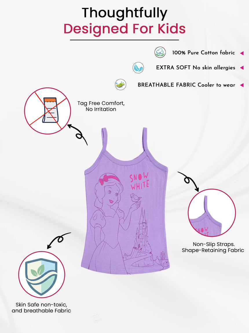 Girls Princess Vest Sleeveless Pack of 6 - Bodycare