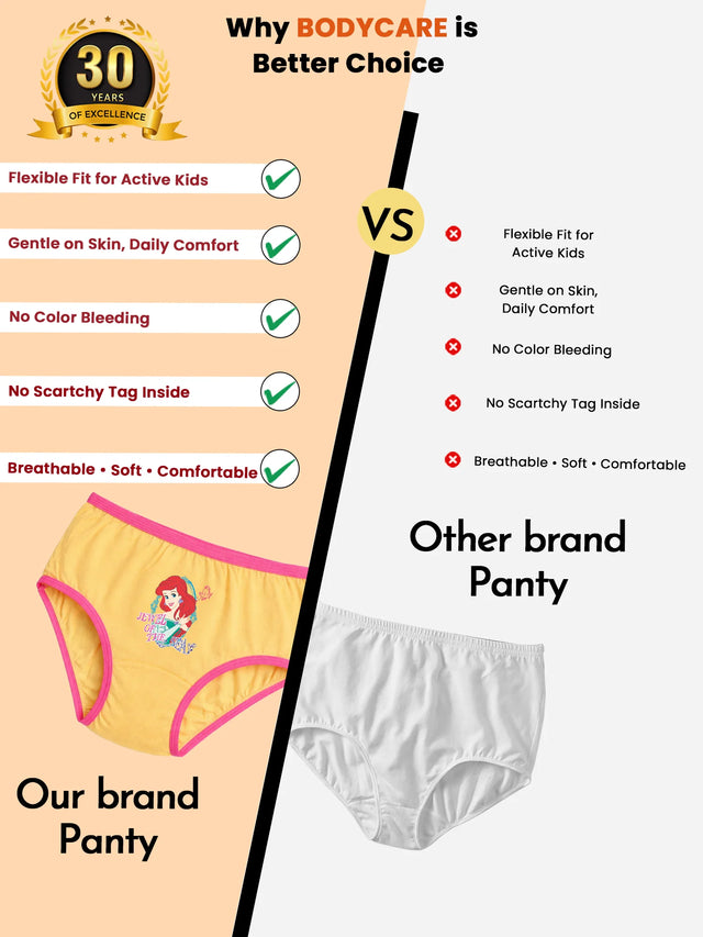 Girls Princess Panty Top Elastic Pack of 5 - Bodycare