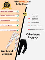 Girls 100% Cotton Leggings - Bodycare