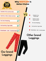 Girls 100% Cotton Leggings - Bodycare