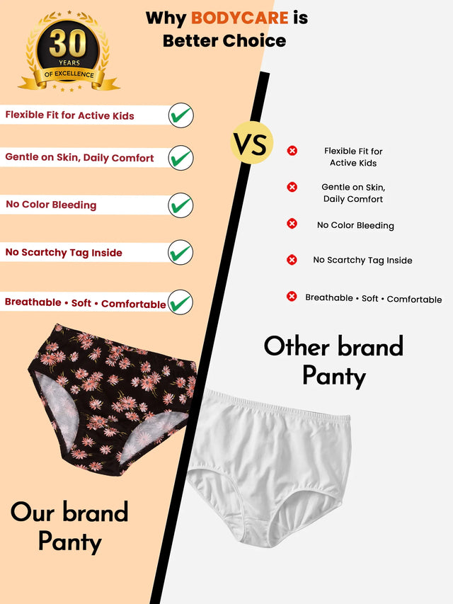 Girls Panty Inner Elastic Pack of 3 - Bodycare