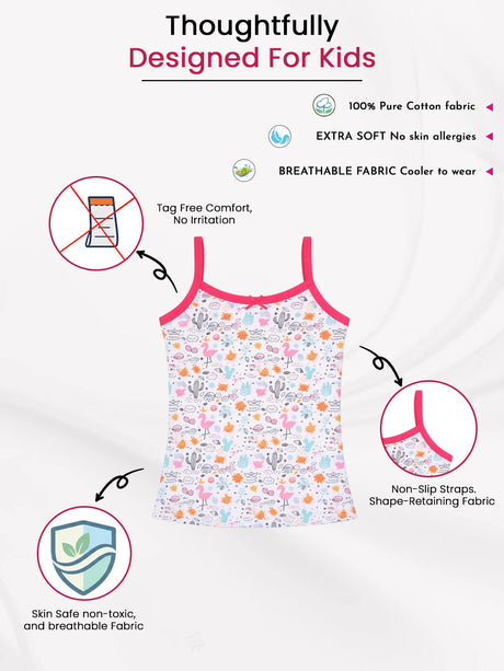 Girls Vest Sleeveless Pack of 3