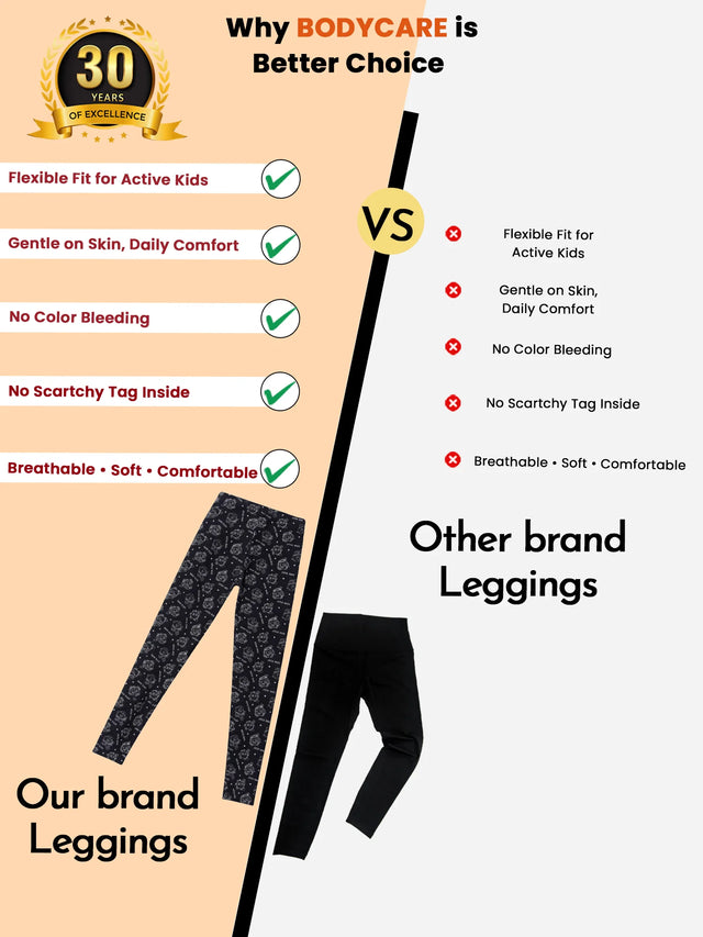 Girls 100% Cotton Leggings - Bodycare