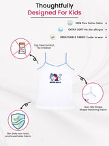 Girls Hello Kitty 100% Cotton Vest Dori Neck Pack of 3 - Bodycare