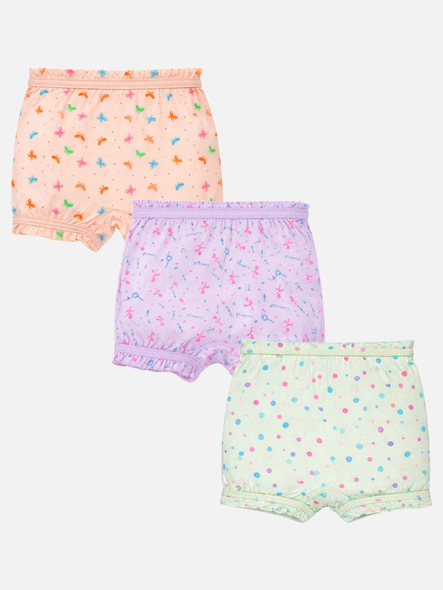 Unisex 100% Cotton Bloomer Innerwear Bottom for Everyday Comfort, Easy Wear and Smooth Movement - Pack of 3