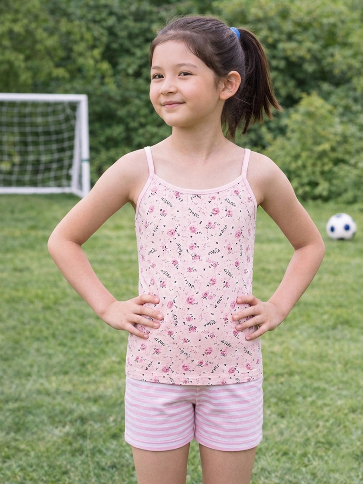 Girls Cotton Round Neck Sleeveless Vest for Everyday Innerwear Comfort and Easy Layering as a Wardrobe Essential