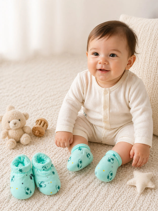Baby Booties for Everyday Baby Care, Gentle Foot Coverage and Regular Wardrobe Essentials - Pack of 3