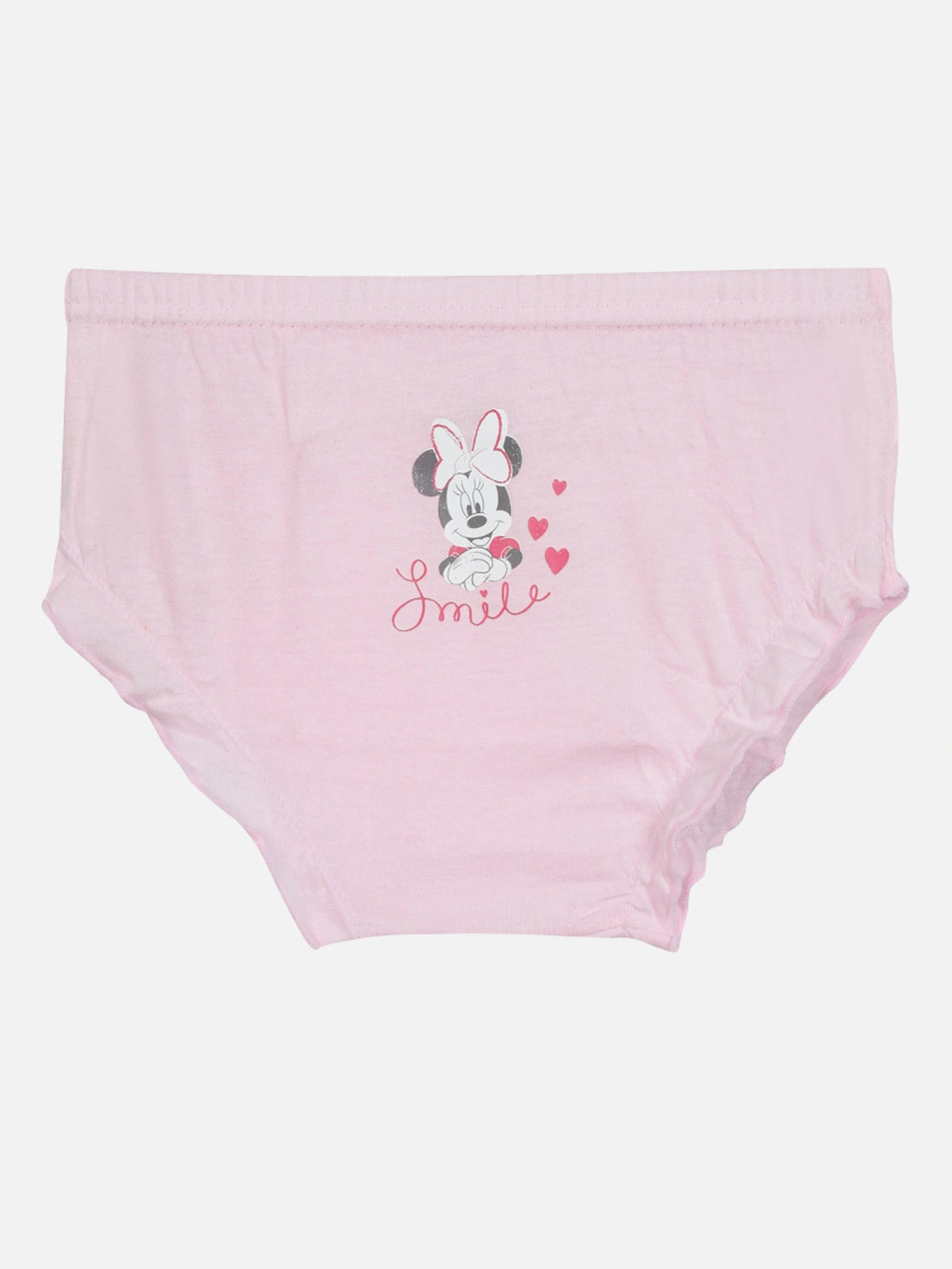 Baby Girls Minnie & Friends Innerwear Panty Cotton Solid with Inner Elastic for Everyday Comfort - Pack of 4