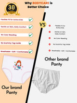 Girls Innerwear Panty with Top Elastic for Everyday Comfort, Easy Fit and Wardrobe Essentials - Pack of 3