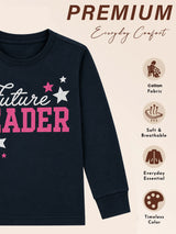 Girls Printed Round Neck Full Sleeve T-Shirt for Casual Wear, Comfortable Coverage and Regular Wardrobe Use - Pack of 1