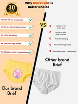 Unisex Baby 100% Cotton Brief Innerwear with Regular Fit for Everyday Comfort and Daily Essentials - Pack of 3