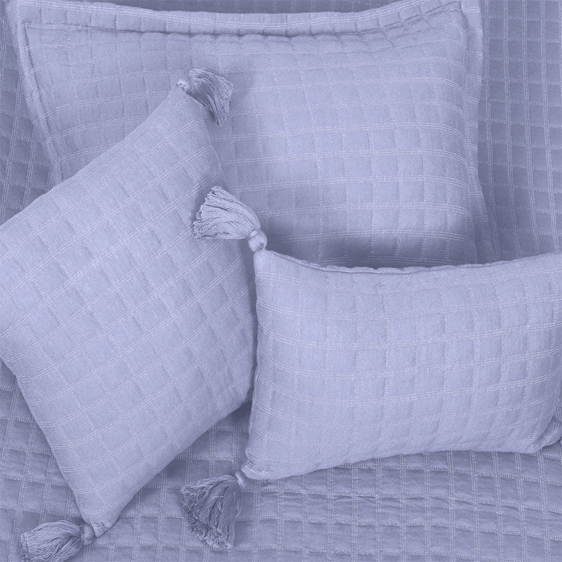 BodyComfy 100% Cotton Hosiery King-Size Fitted Bedcover – Geometrical Quilted Pattern