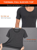 Men Round Neck Half Sleeves Thermal Top for Winter Base Layering, Cold-Weather Comfort and Everyday Warm Innerwear Essentials