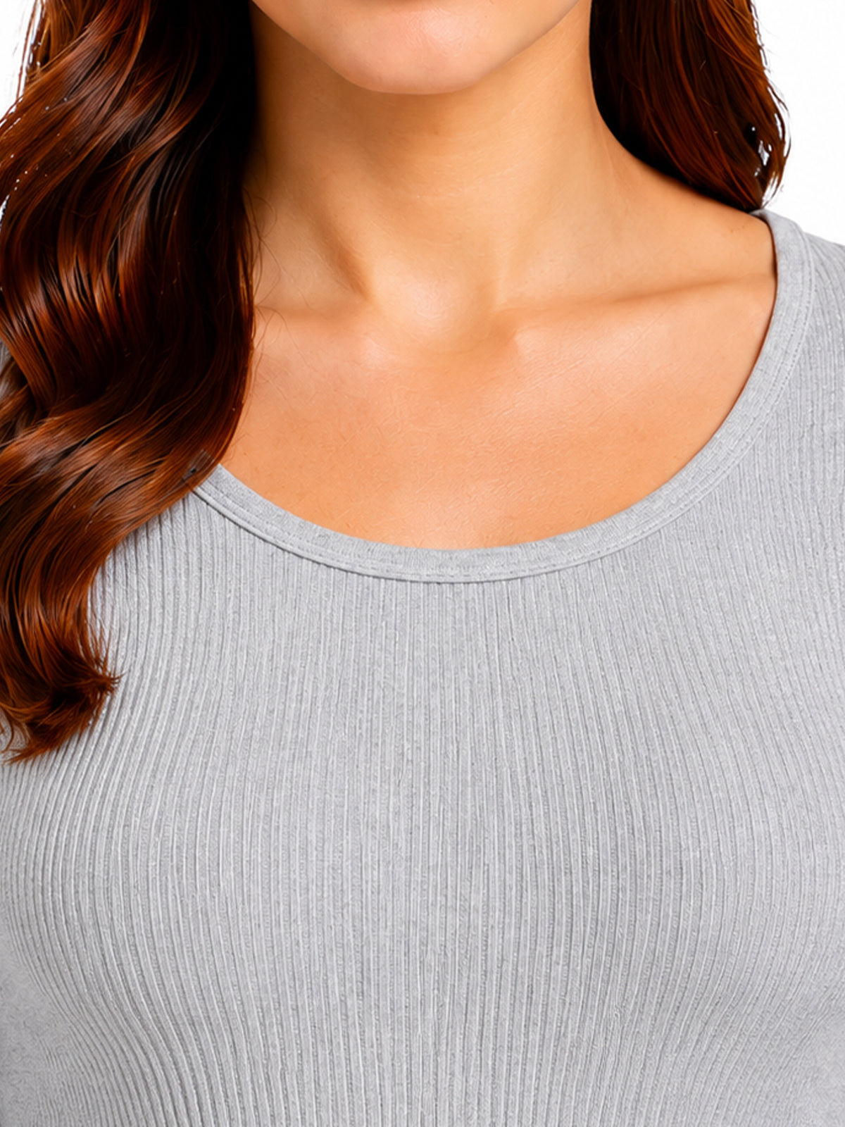 Women Round Neck Thermal Top with Full Sleeves for Cold Weather Wear, Warm Base Layer Use and Everyday Comfort