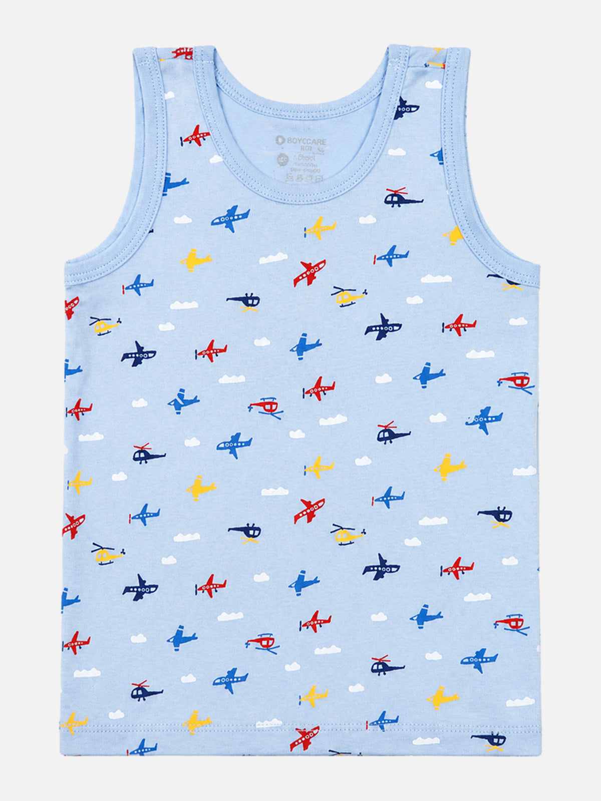 Baby Boys Innerwear Vest Round Neck Sleeveless for Everyday Innerwear Comfort, Easy Layering and Regular Use - Pack of 3