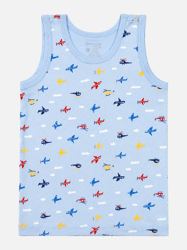 Baby Boys Innerwear Vest Round Neck Sleeveless for Everyday Innerwear Comfort, Easy Layering and Regular Use - Pack of 3
