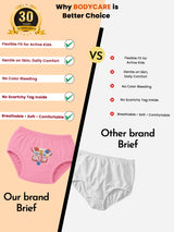 Unisex Baby 100% Cotton Innerwear Brief with Regular Fit for Everyday Comfort and Practical Use - Pack of 3