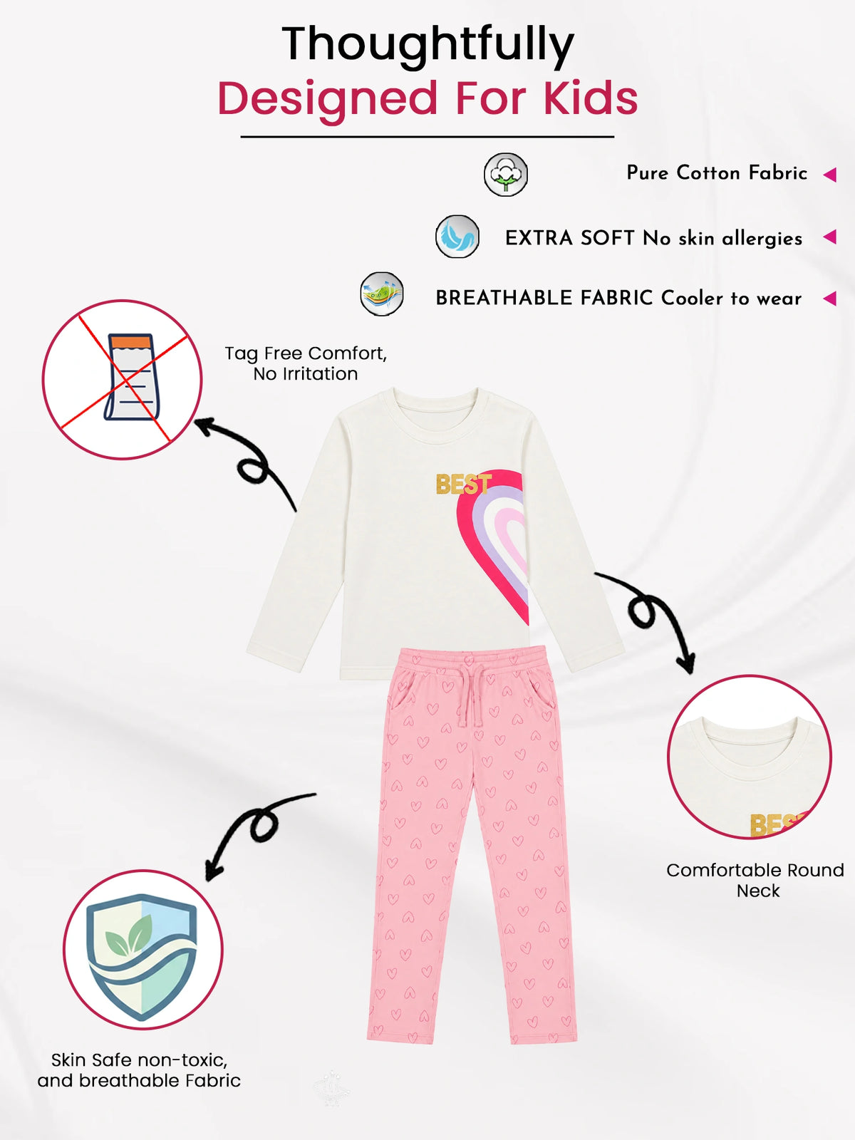 Girls Clothing Set for Everyday Casual Wear, Easy Styling, Comfort and Regular Wardrobe Essentials for Daily Use
