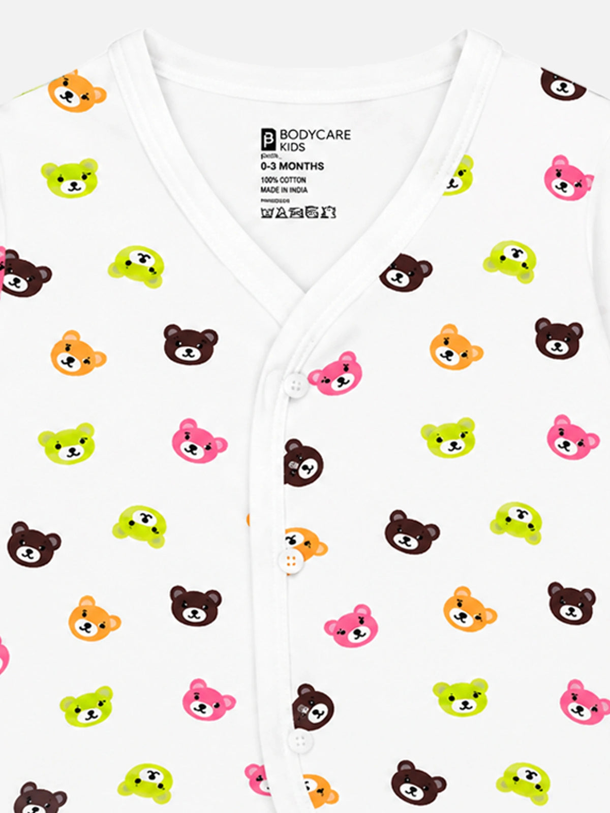 Unisex Baby Front Open Full Sleeves Thermal Set with Top and Bottom for Winter Comfort and Easy Dressing - Pack of 1