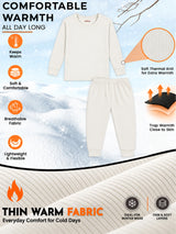Unisex Thermal Set with Coordinated Top and Bottom Warmth, Winter Innerwear Comfort and Everyday Cold Weather Use - Pack of 1