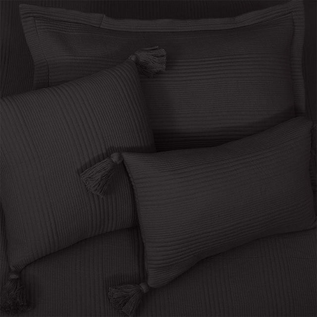 King Size Jersey Bedcover Grey Block Texture - Bodycare