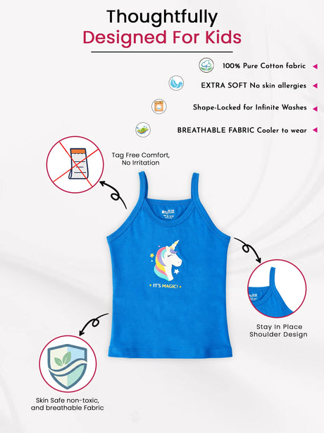 Girls Vest Dori Neck Sleeveless Pack of 3