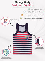 Boys Vest Round Neck Sleeveless Pack of 4 - Bodycare