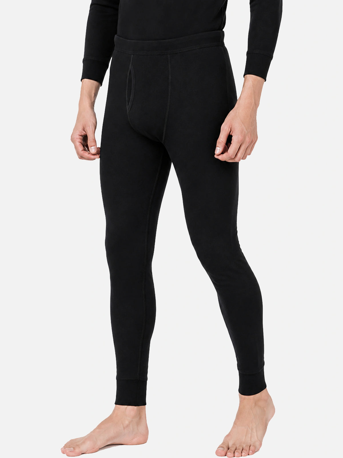 Men 100% Cotton Fleece Thermal Bottom for Winter Wear, Heat Retention and Cold-Weather Layering - Pack of 1