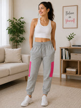 Women 100% Cotton Track Pant with Side Pockets for Lounge Wear, Casual Comfort, Easy Movement and Regular Use