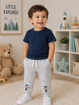 Baby Boys Cotton Track Pant with Regular Fit for Casual Wear, Sports Use, Easy Movement and Everyday Comfort