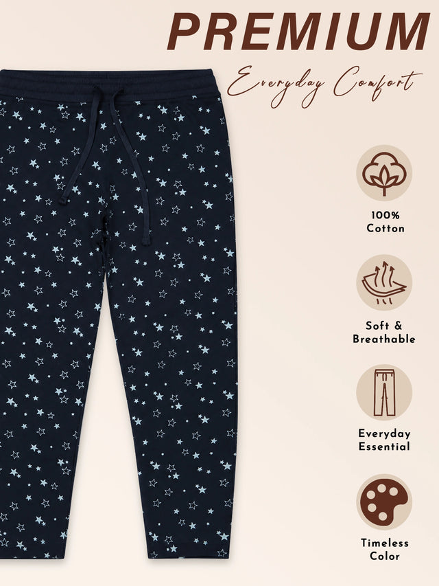 Baby Girls Cotton Track Pant Regular Fit Mid Rise for Everyday Comfort, Lounge Wear, Easy Movement and Wardrobe Essentials