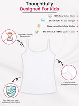 Girls Cotton Camisole Dori Neck Sleeveless