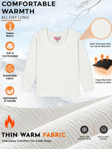 Unisex Antibacterial Thermal Top with Round Neck and Full Sleeves for Winter Base Layering and Cold-Weather Comfort