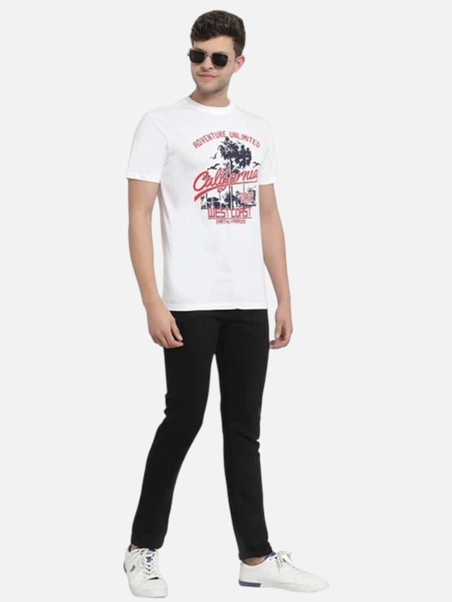 Men T-Shirt Round Neck Half Sleeves with Everyday Casual Styling for Comfort, Travel and Easy Layering